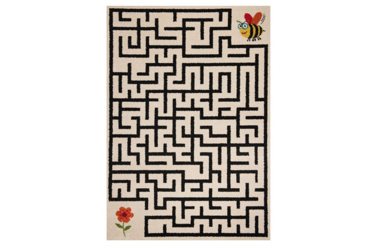 Kusový koberec Vini 103351 Labyrinth Bee & Flower 120x170 cm