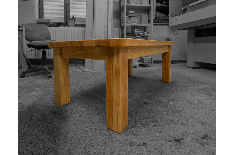 Klasický konferenční stolek se zaoblenými rohy - Dub - Klasický konferenční stolek se zaoblenými rohy