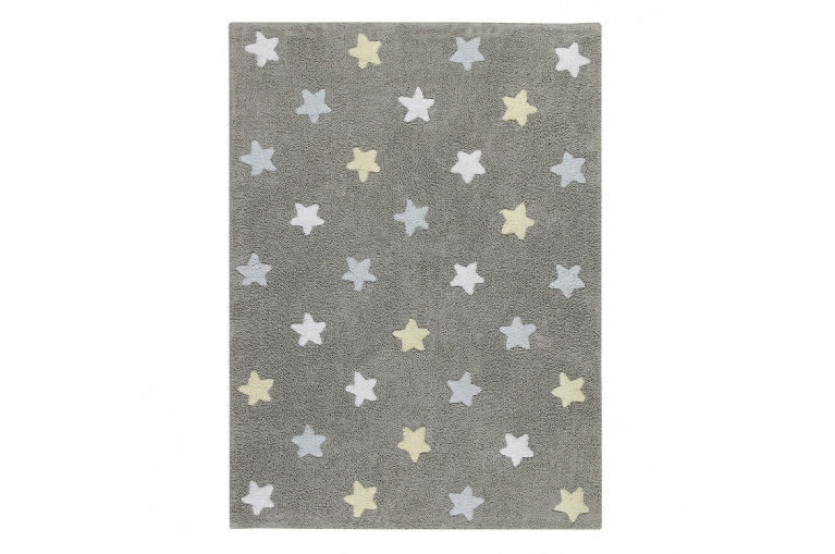 Ručně tkaný kusový koberec Tricolor Stars Grey-Blue