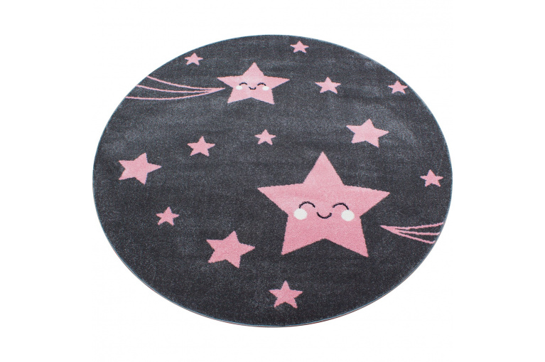 Kusový koberec Kids 610 pink kruh