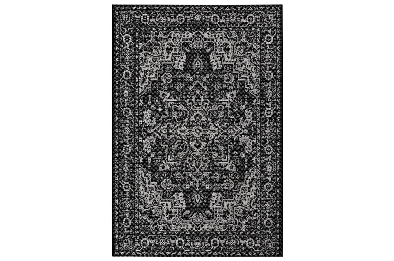 Kusový orientální koberec Flatweave 104807 Black/Cream