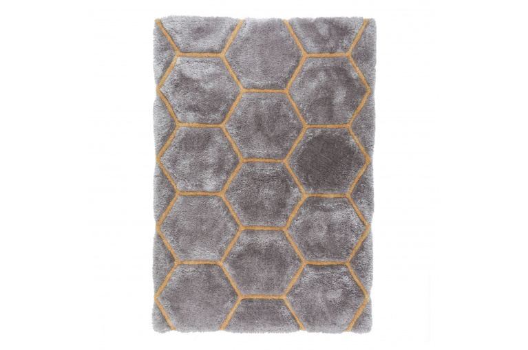 Kusový koberec Verge Honeycomb Grey/Ochre