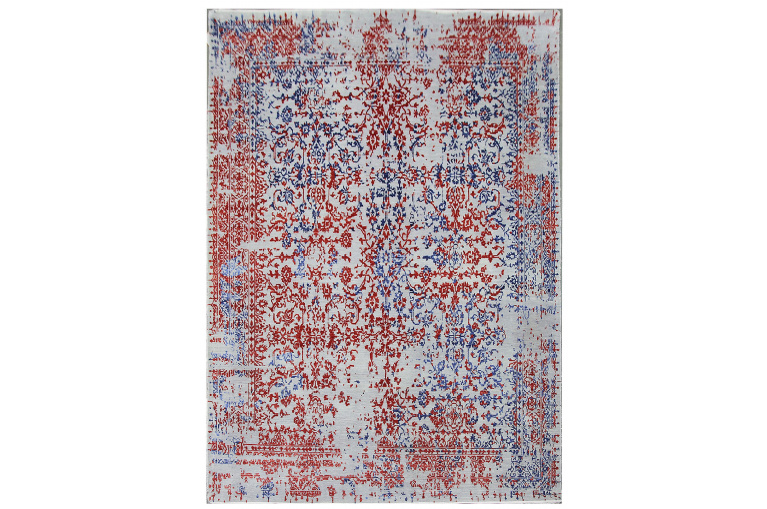 Ručně vázaný kusový koberec Diamond DC-JKM Silver/blue-red