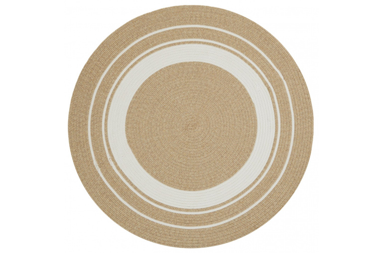 Kusový koberec Braided 105556 Creme Beige kruh