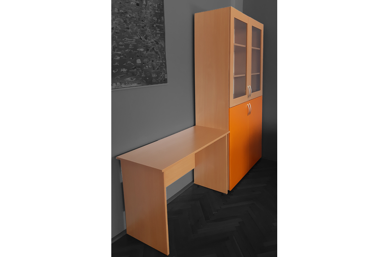 Organizační skříň a stolek Buk a Orange - skříň