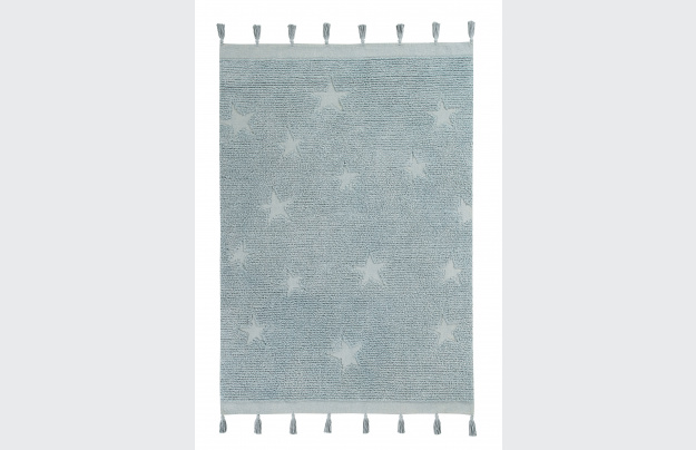 Ručně tkaný kusový koberec Hippy Stars Aqua Blue
