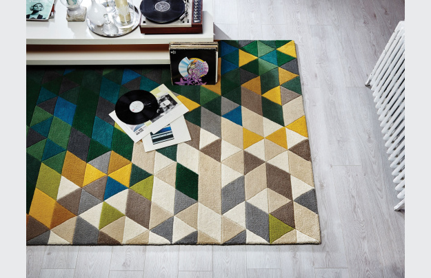 Ručně všívaný kusový koberec Illusion Green-Multi