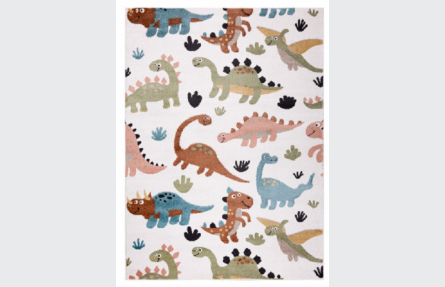 Dětský kusový koberec Fun Dino cream