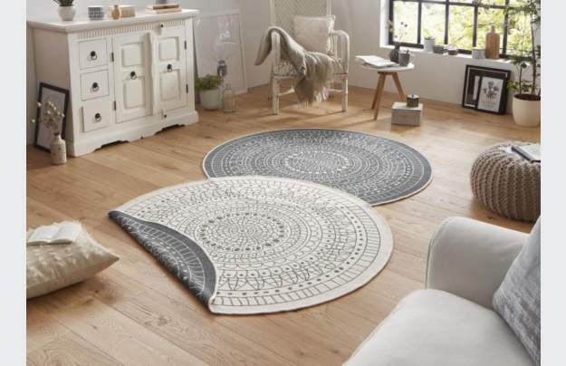Kusový koberec Twin-Wendeteppiche 103143 creme graun