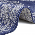 Kusový orientální koberec Flatweave 104817 Blue/Cream