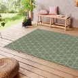 Kusový koberec Flatweave 104836 Green/Cream