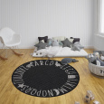 Dětský kusový koberec Flatweave 104885 Black/Cream