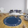 Dětský kusový koberec Flatweave 104886 Blue/Cream