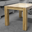 Jídelní stůl + konferenční stolek s přiznaným podnožím - Dub - - Jídelní stůl s přiznaním podnožím