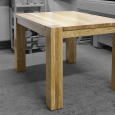 Jídelní stůl + konferenční stolek s přiznaným podnožím - Dub - - Jídelní stůl s přiznaním podnožím