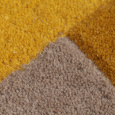 Ručně všívaný kusový koberec Abstract Collage Ochre/Natural