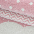 Dětský kusový koberec Bambi 820 pink kruh