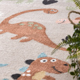 Dětský kusový koberec Fun Dino beige