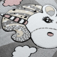Dětský kusový koberec Petit Unicorn grey kruh
