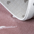 Dětský kusový koberec Petit Flamingos hearts cream