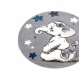 Dětský kusový koberec Petit Elephant stars grey kruh