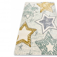 Dětský kusový koberec Petit Stars green