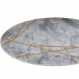 Kusový koberec Emerald 1022 grey and gold kruh