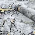 Kusový koberec Gloss 528A 58 3D mramor ivory/black