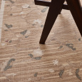 Ručně vázaný kusový koberec Flora DESP P48 Brown Mix