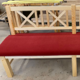 Křížová jídelní lavice s úložným prostorem a čalouněným sedákem - Jídelní lavice s úložným prostorem a čalouněným sedákem