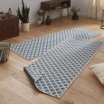 Kusový koberec Twin-Wendeteppiche 103128 blau creme